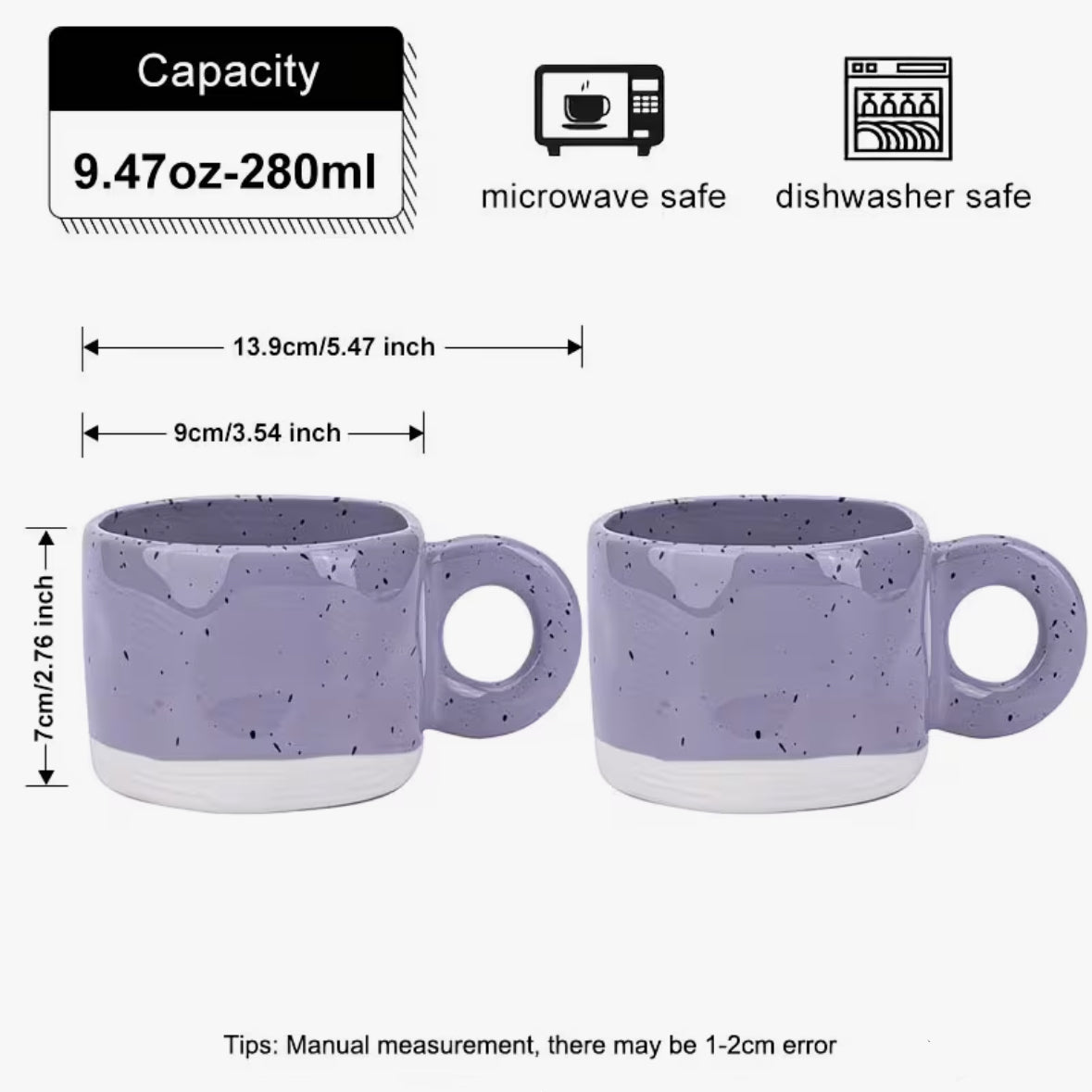 Modern Speckled Ceramic Coffee Mug