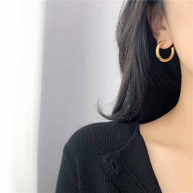 Chubby Tunnel Hoop Earrings