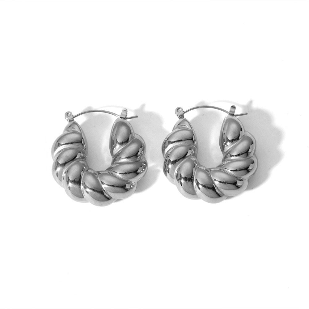 Luxe Twisted Hoop Earrings