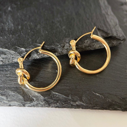 Knot Hoop Earrings