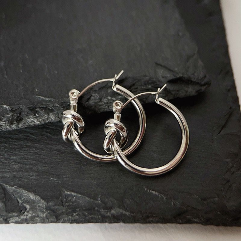 Knot Hoop Earrings