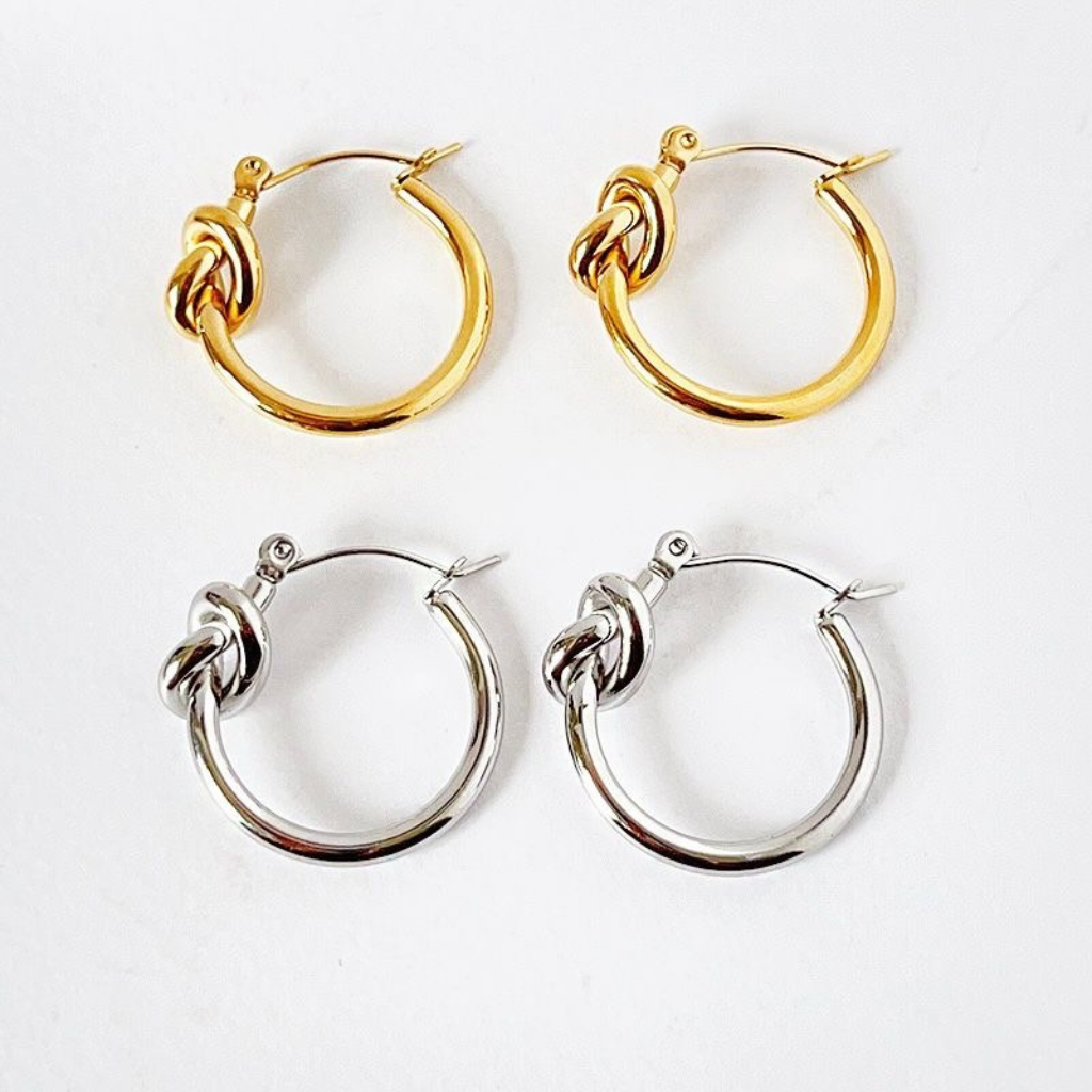 Knot Hoop Earrings