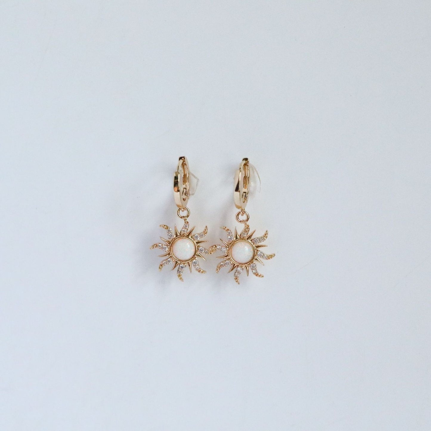 Radiant Sun Opal Earrings