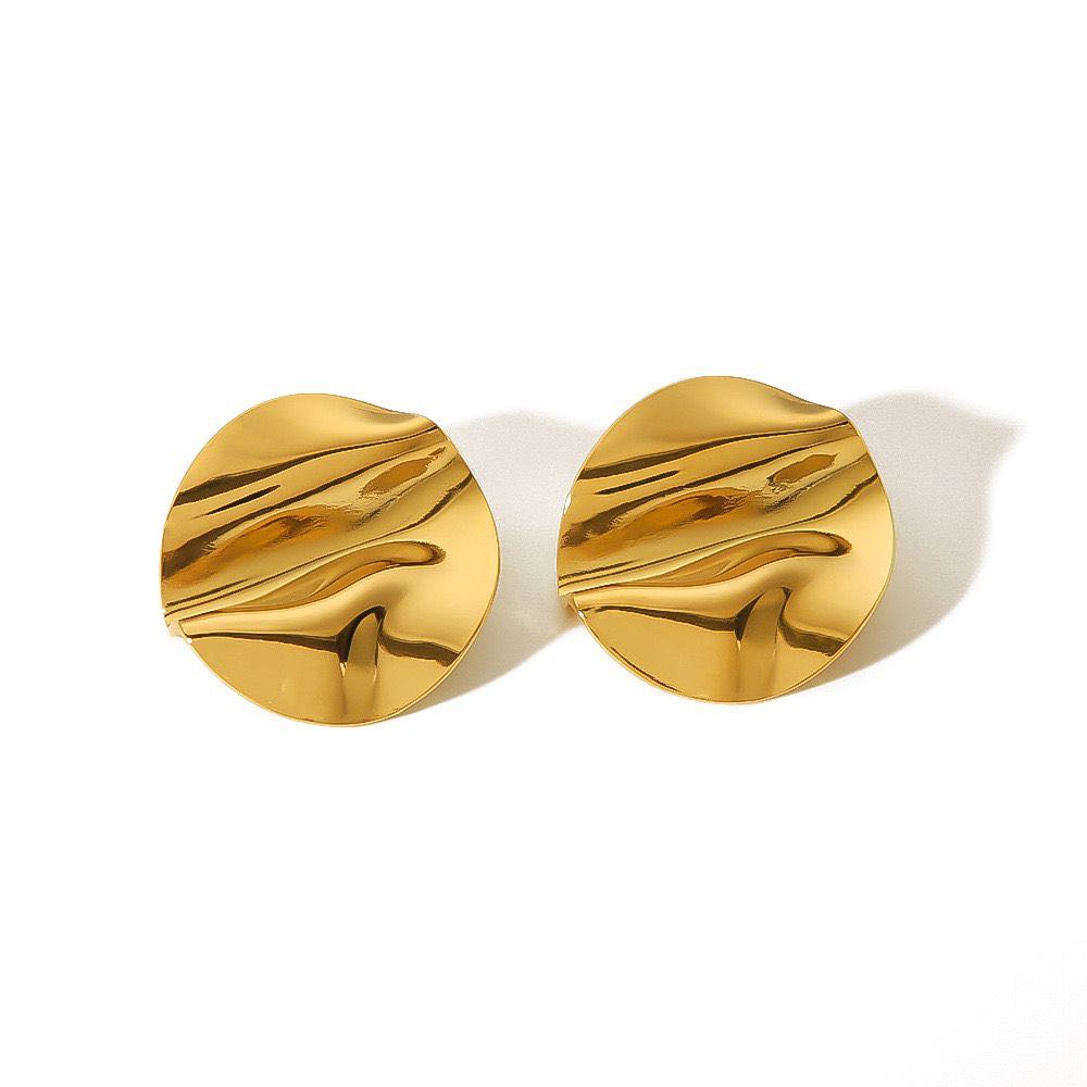 Geometric Textured Stud Earrings