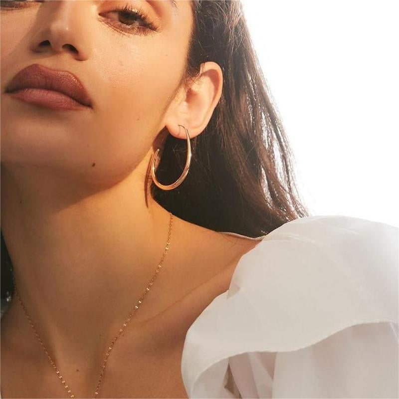 Drop Half Hoop Earrings