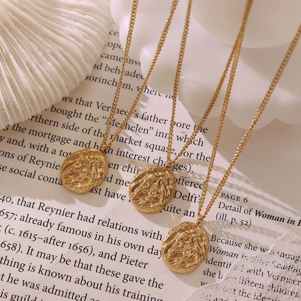 Textured Coin Necklace