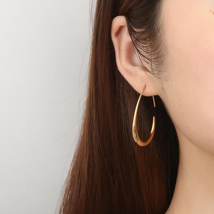 Drop Half Hoop Earrings
