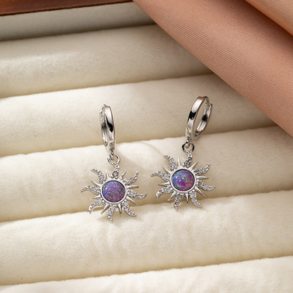 Radiant Sun Opal Earrings