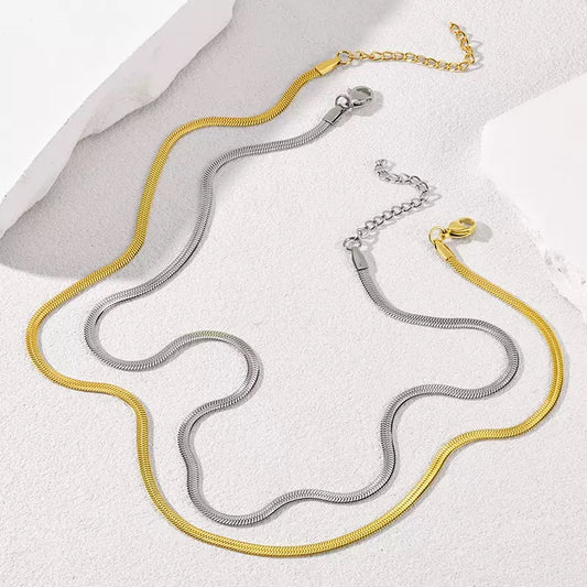 Flat Snake Chain Necklace