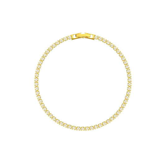 Gold Cubic Zirconia Tennis Bracelet