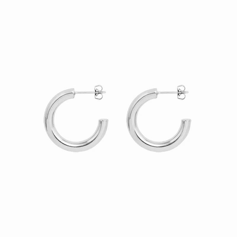 Chubby Tunnel Hoop Earrings
