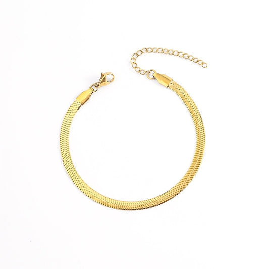 Flat Snake Chain Bracelet