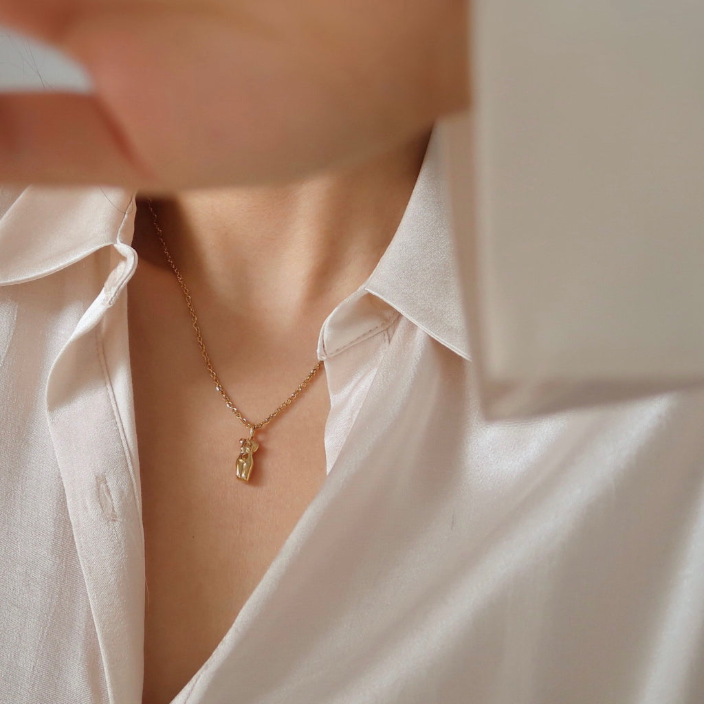 Female Body Sculpture Necklace