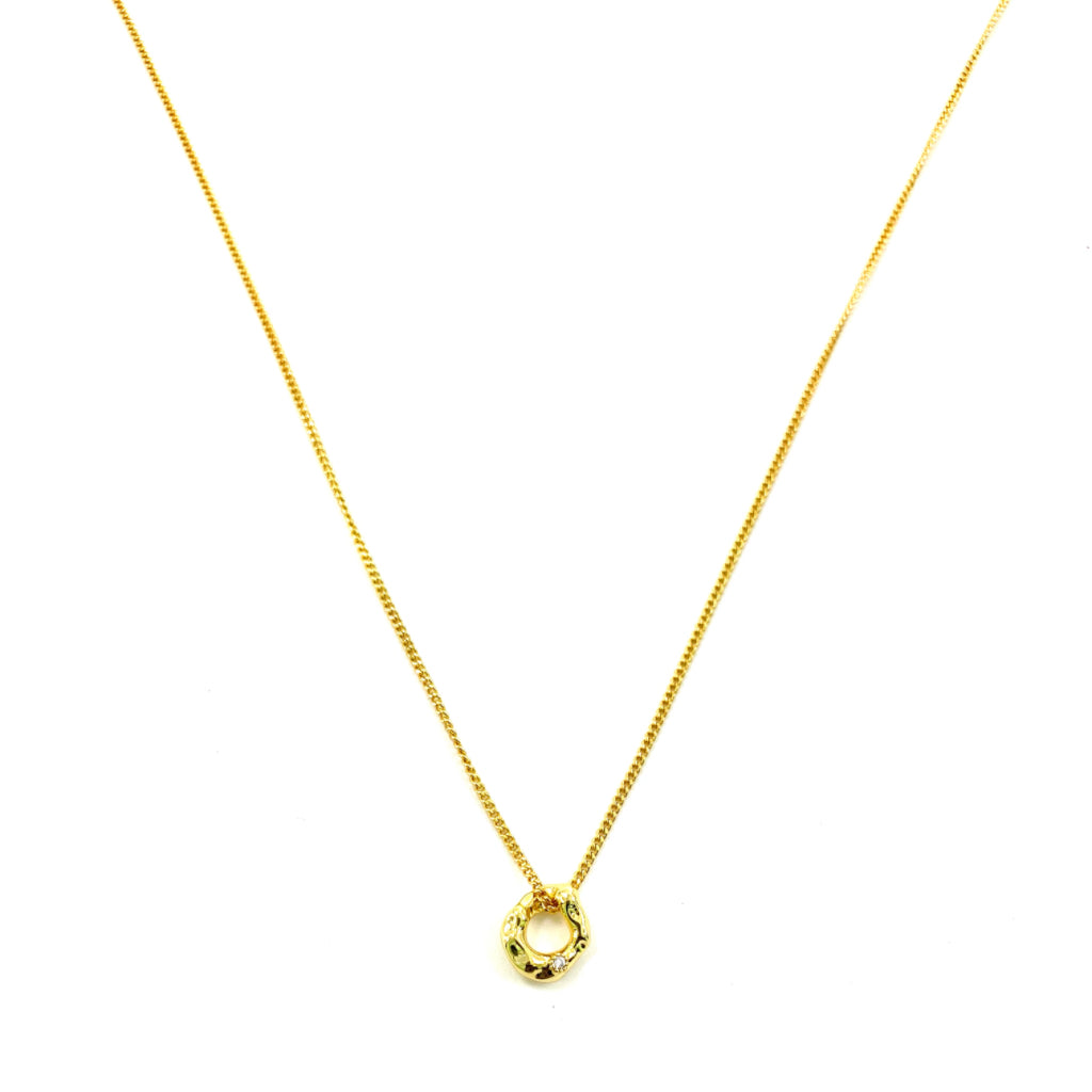 Molten Doughnut Pendant Necklace