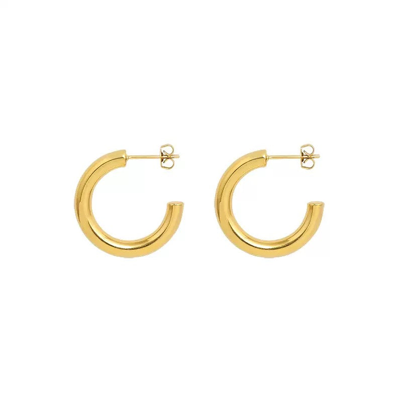 Chubby Tunnel Hoop Earrings