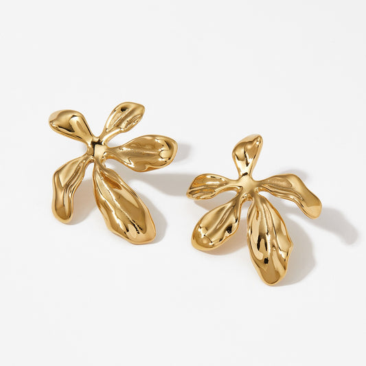 Abstract Flower Stud Earrings