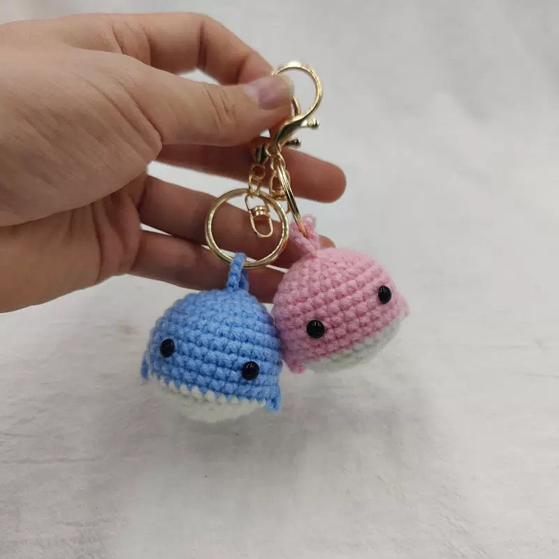 Handmade Crochet Dolphin Keychain