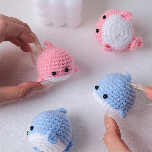 Handmade Crochet Dolphin Keychain