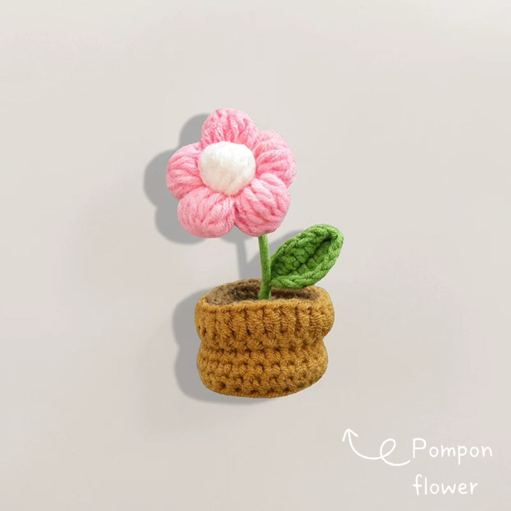 Handmade Crochet Potted Artificial Flower