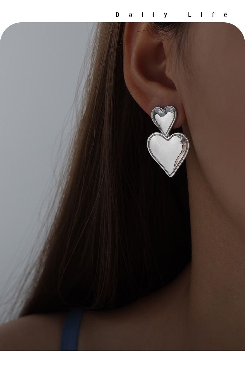 Heart Drop Earrings