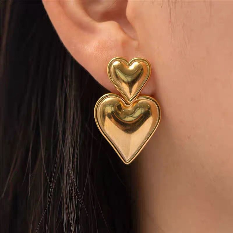 Heart Drop Earrings