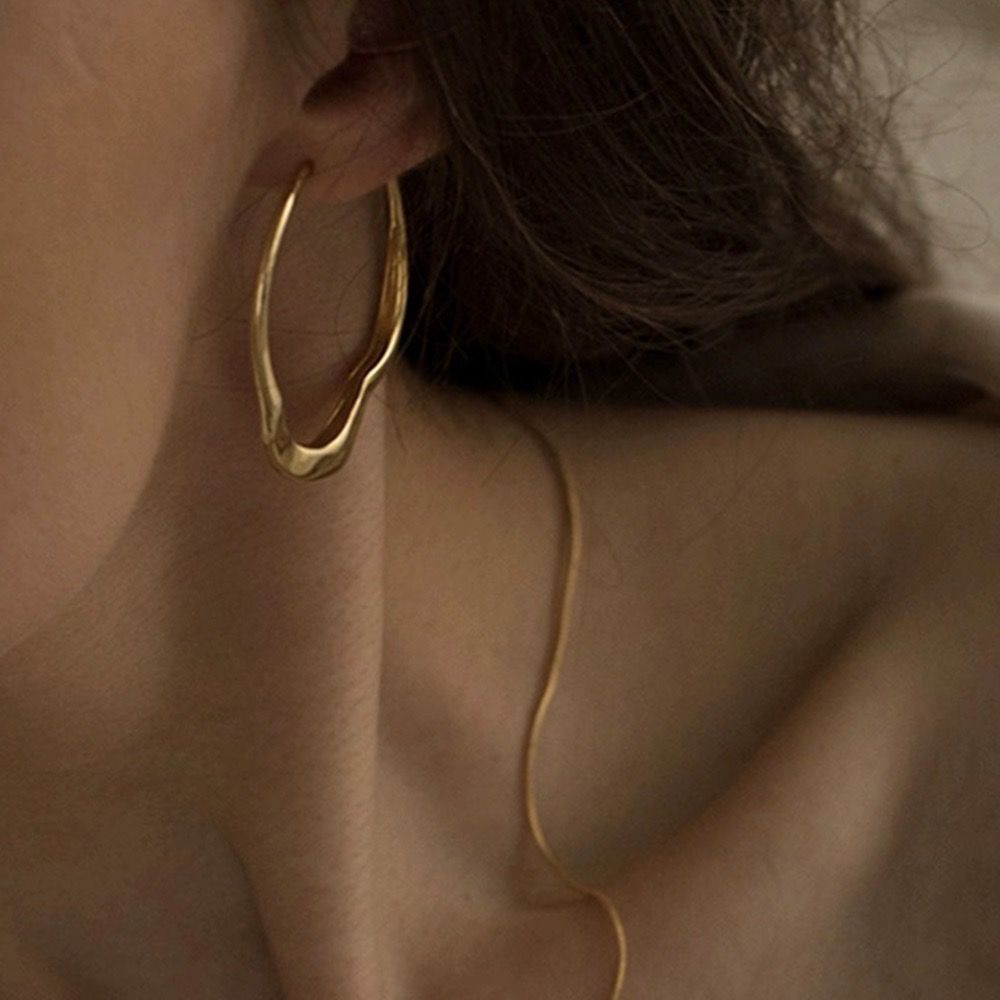 Irregular Organic Hoop Earrings