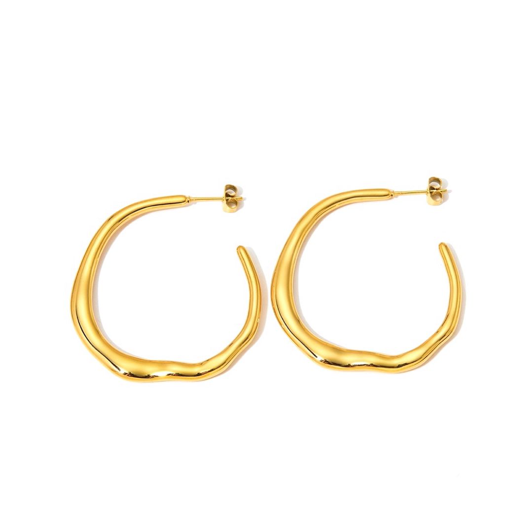 Irregular Organic Hoop Earrings