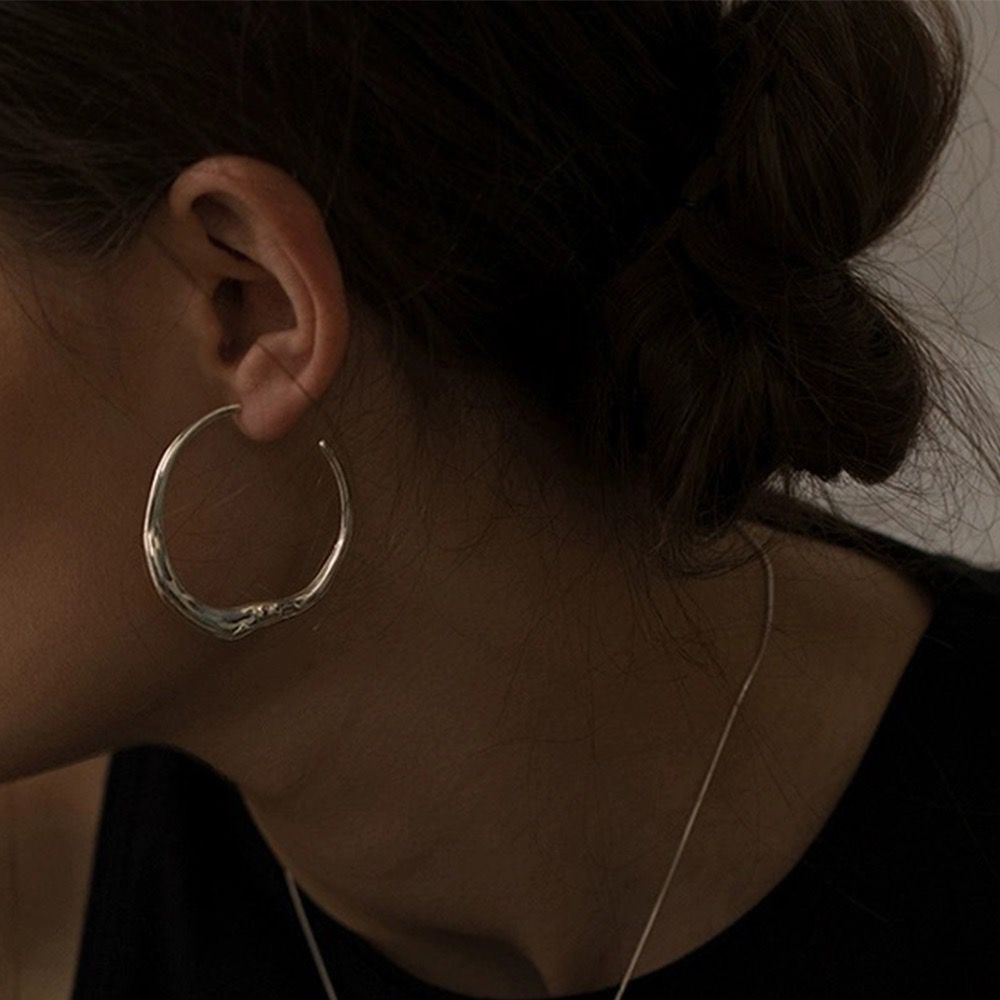 Irregular Organic Hoop Earrings