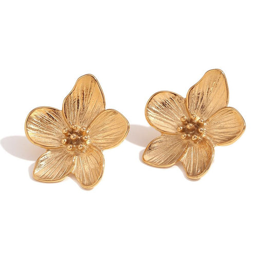 Cherry Blossom Flower Stud Earrings