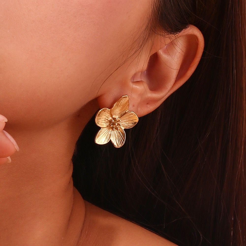 Cherry Blossom Flower Stud Earrings