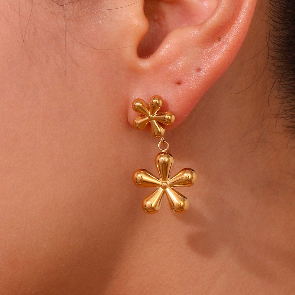 Cute Flower Double Earrings