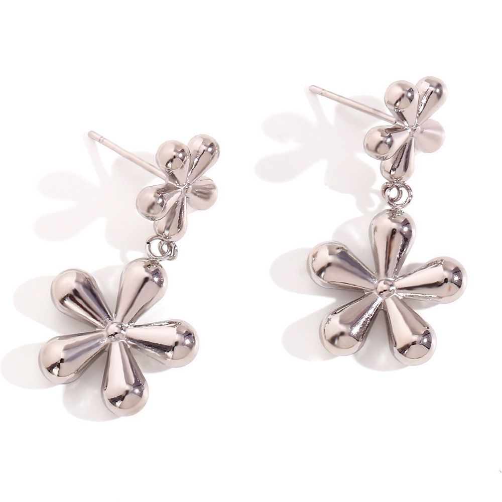 Cute Flower Double Earrings