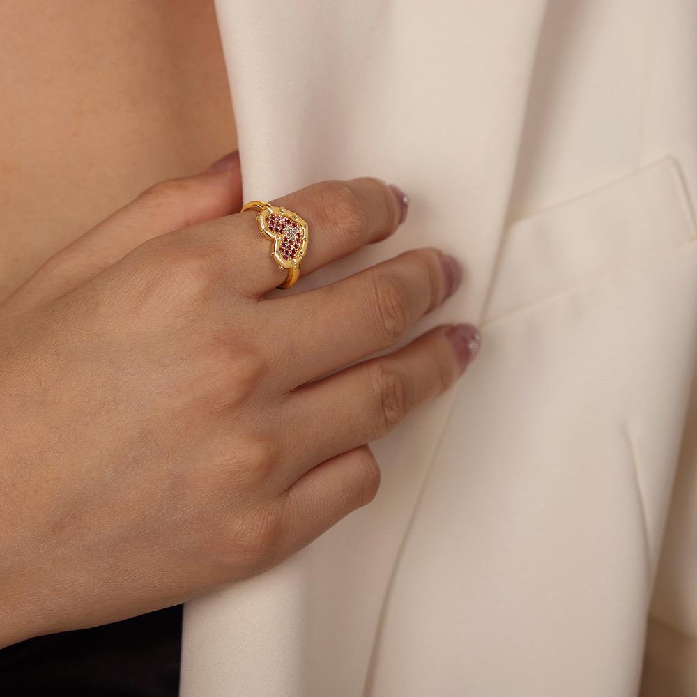 Starry Bling Heart Ring