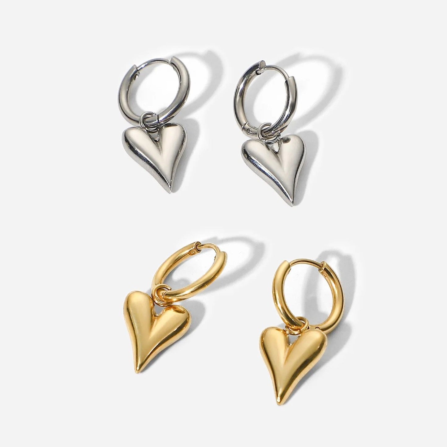 Heart Hoop Earrings