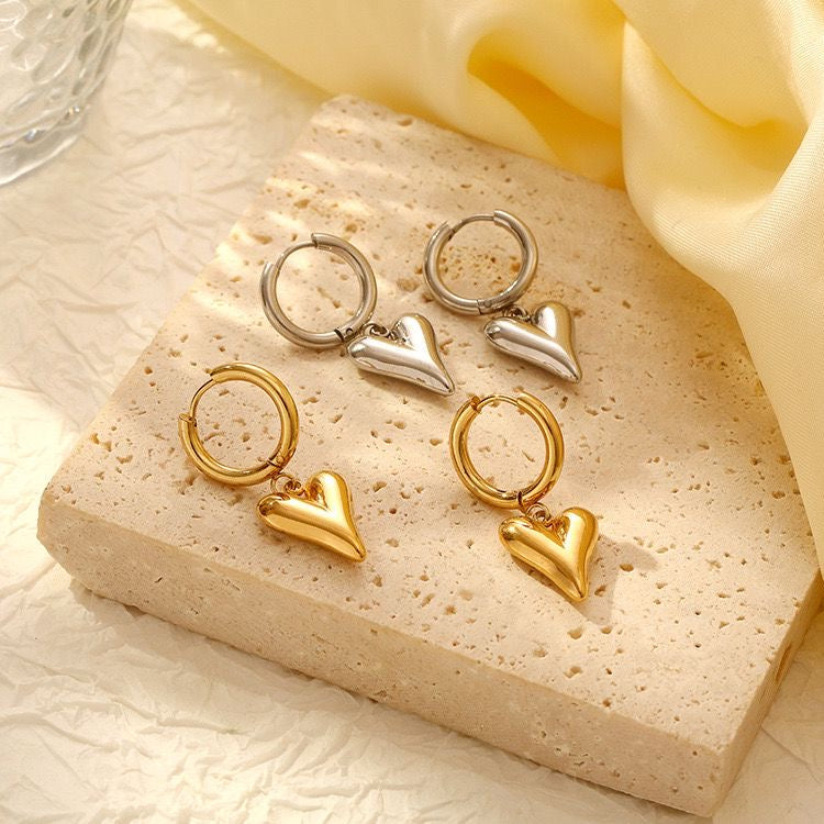 Heart Hoop Earrings