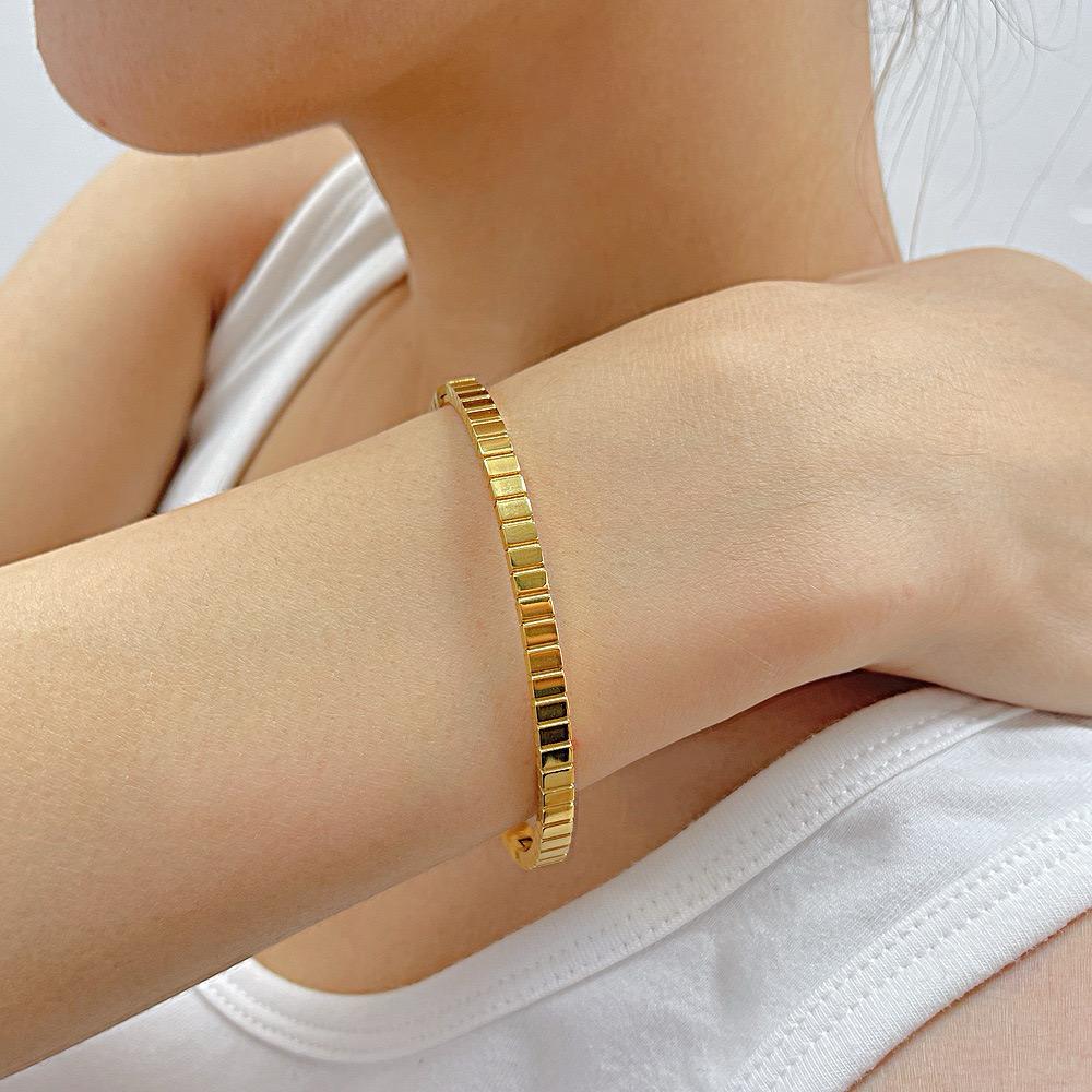 Geometric Bangle Bracelet