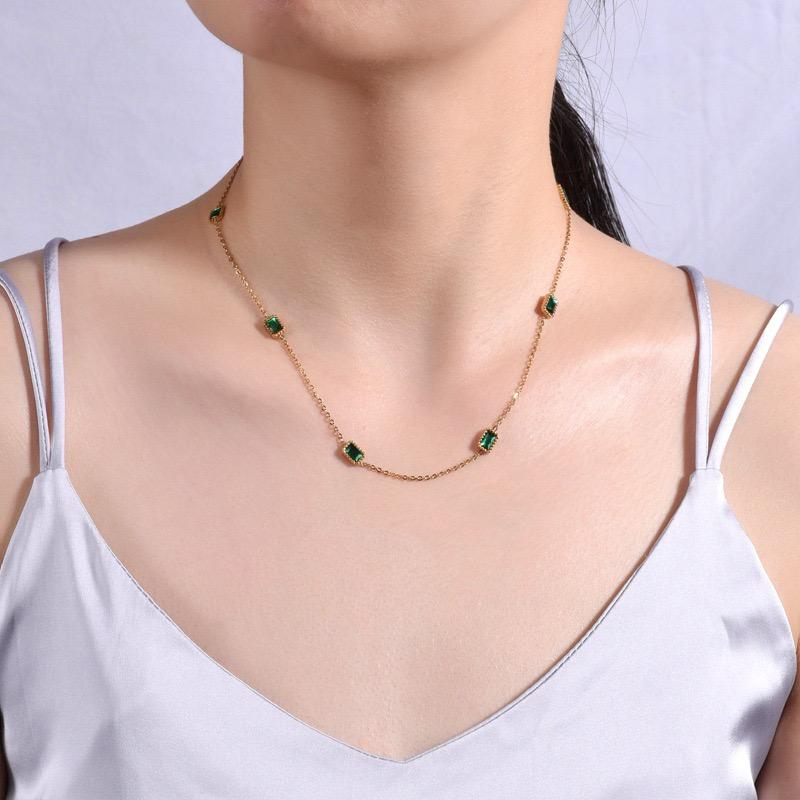 Garnet Grace Chain Necklace
