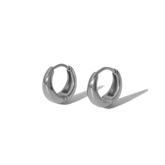 Chunky Waterdrop Huggie Hoop Earrings