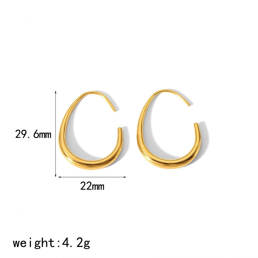 Drop Half Hoop Earrings