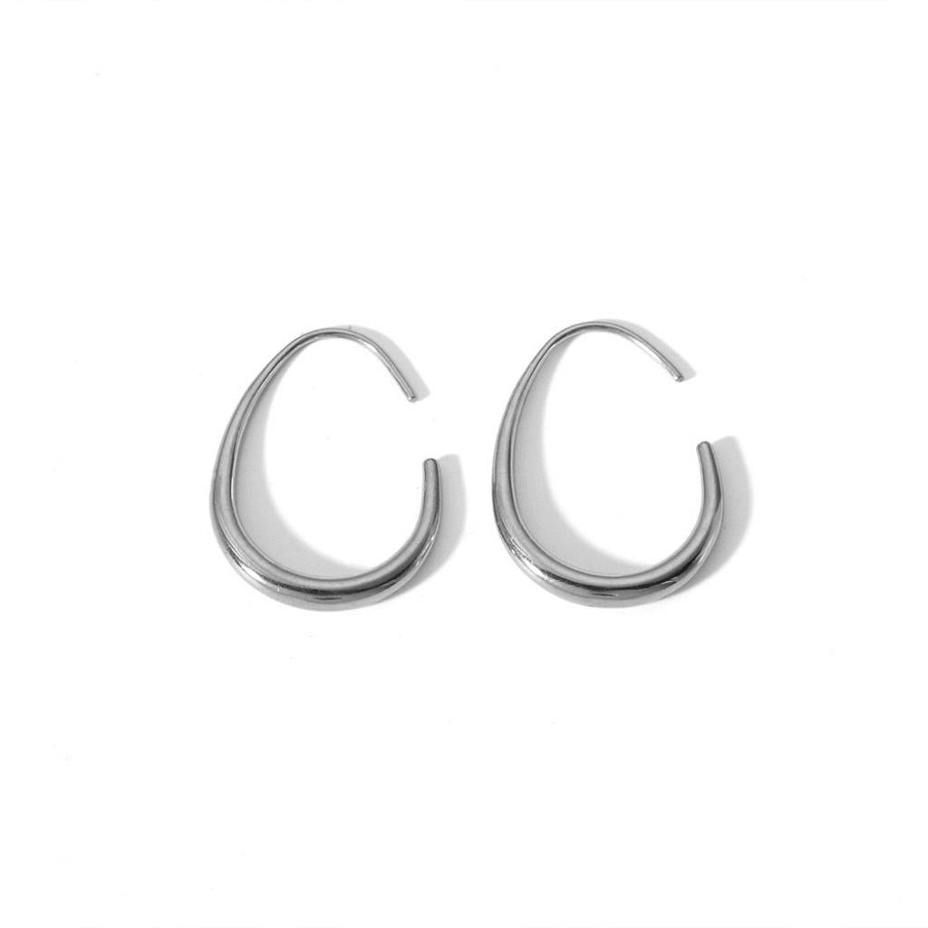 Drop Half Hoop Earrings