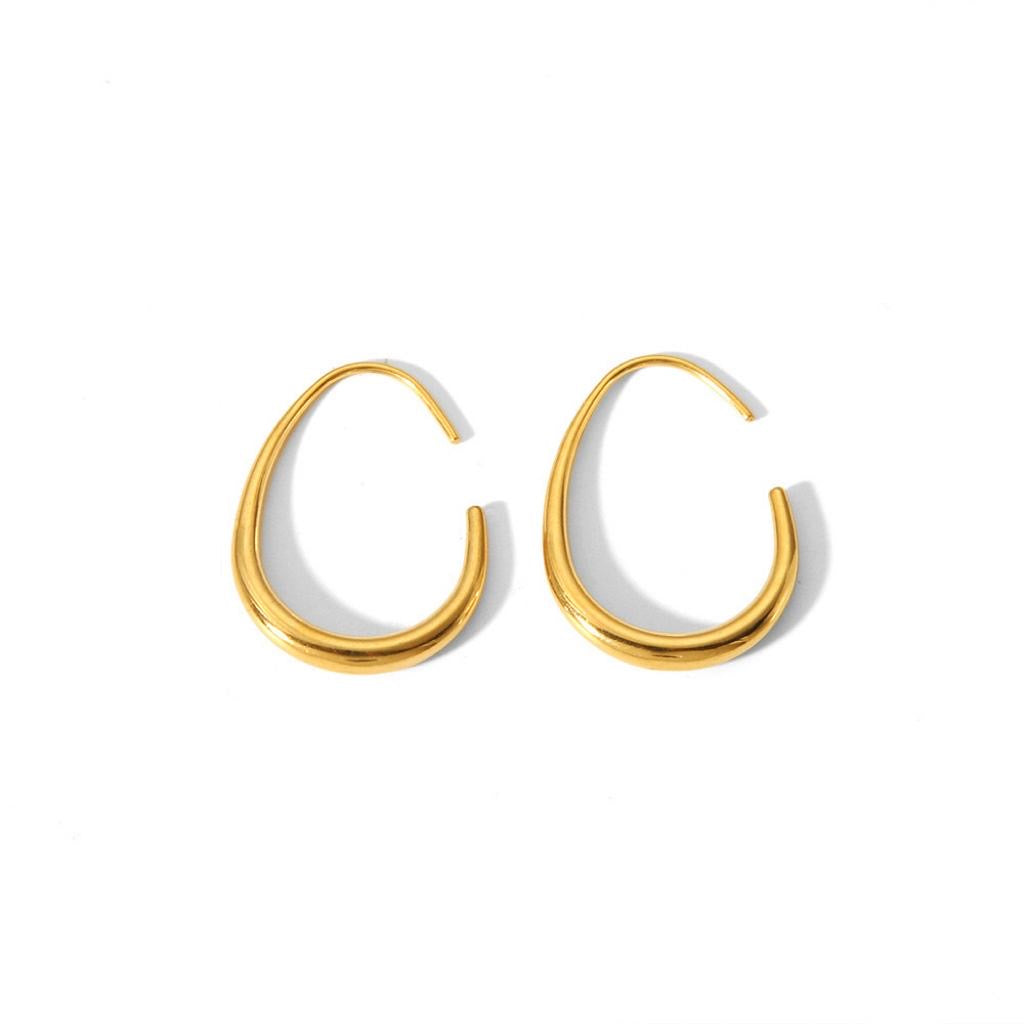 Drop Half Hoop Earrings