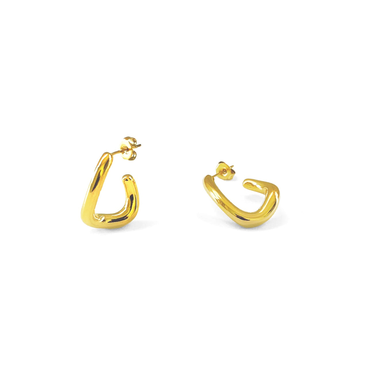 Twisted Ovate Hoop Earrings